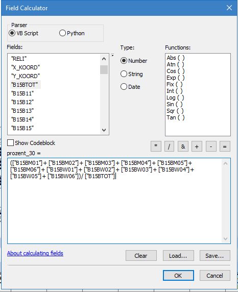 Abb. 9 Field Calculator