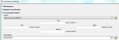 Einstellung in "Environnment"