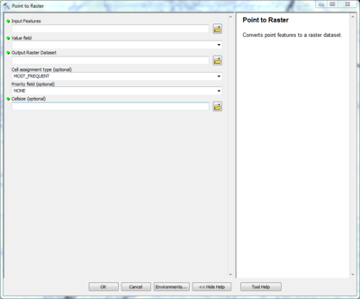 Screenshot Point to Raster
