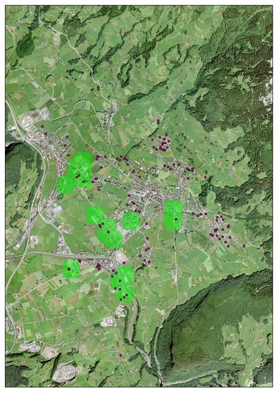 Abgleich Einzugsgebiet beste Standorte