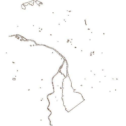 2. Arbeitsschritt "Polygon to Raster"; Rasterung entlang der Gewässer von Zürich